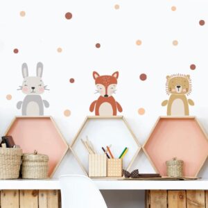 מדבקות - דגם עיגולים חומים