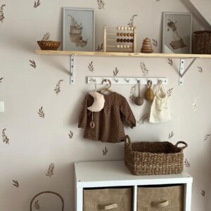 מדבקות - דגם שלכת חומה