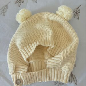 כובע סרוג - שמנת