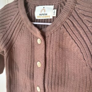 אוברול סריג - חום שוקולד